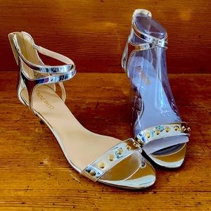 Nine West silver heeled sandal